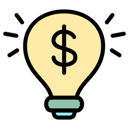 Dollar bulb icon