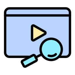 búsqueda de vídeos icono