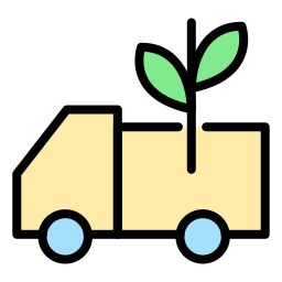 ekologiczna ciężarówka ikona