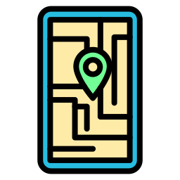 mapa móvil icono