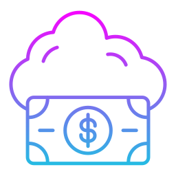 Cloud money icon