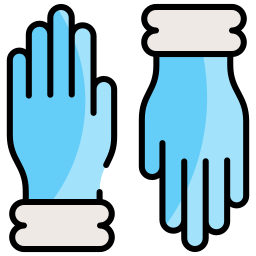 Medical gloves icon