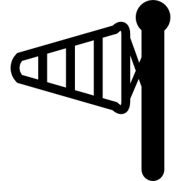 Wind sleeve pointing left icon