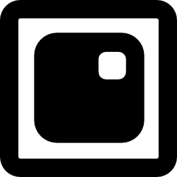 Eye of square shape icon