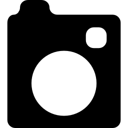 cámara de fotos cuadrada icono