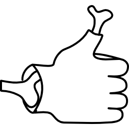 Skeleton Thumb Up icon