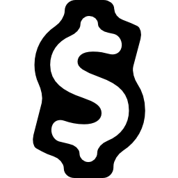 símbolo de dólar bruto icono