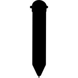 strumento penna in posizione verticale icona