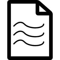 document texte plié Icône