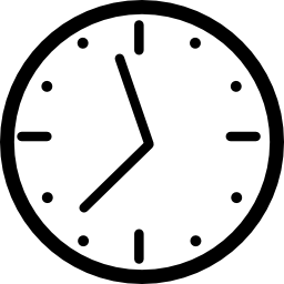 Round wall clock icon