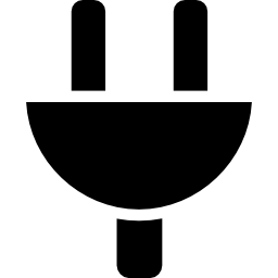 cabezal de enchufe negro icono