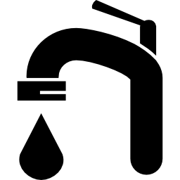 Water tap with drop icon