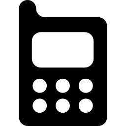 oude telefoon met antenne icoon