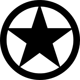 stella dentro un cerchio icona