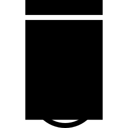 contenedor de basura forma negra icono