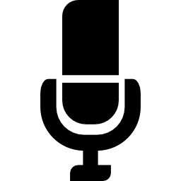 czarny mikrofon studyjny ikona