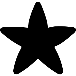 zwarte afgeronde ster icoon