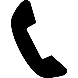 czarna słuchawka telefoniczna ikona