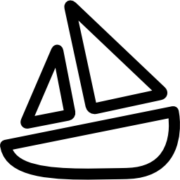 Sinking sailboat icon
