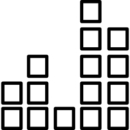 gráfico de sonido cuadrado icono