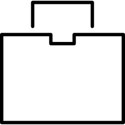 Frontal opened drawer icon