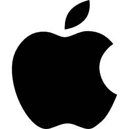 zwart apple-logo icoon