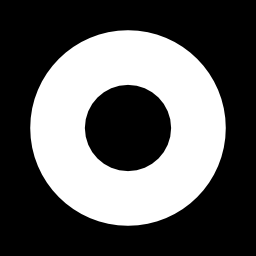 cercle à l'intérieur d'un carré Icône