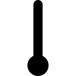 termómetro fino de mercurio icono