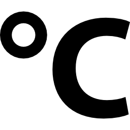 Celsius degrees symbol of temperature icon