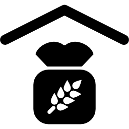 Harvest bag of cereal icon