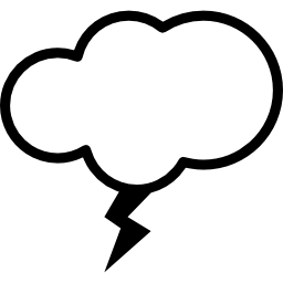 Cloud with lightning bolt icon