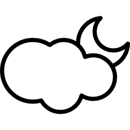 Clouds at night icon