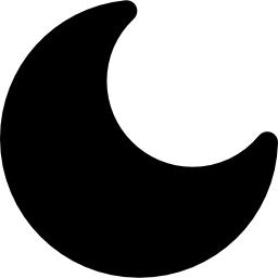 Crescent moon phase icon