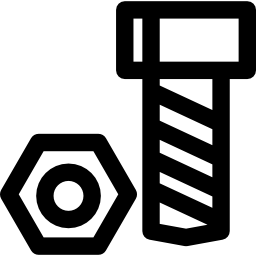 Bolt and nut icon