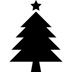 sapin de noël avec étoile Icône