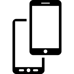coppia di smartphone icona