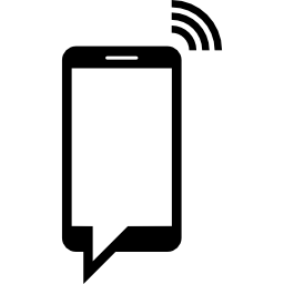 mobiele telefoon met wifi icoon