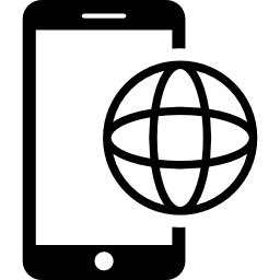 connessione internet cellulare icona