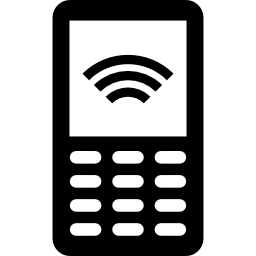 cellulare con segnale wi-fi icona
