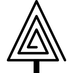 trójkątna choinka ikona