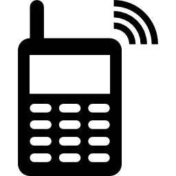 cellulare vintage con segnale wifi icona