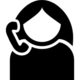 mädchen am telefon icon