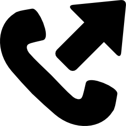 Telephone Receiver with Up Arrow icon