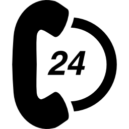 linea telefonica servizio 24 ore icona