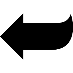 Arrow shape pointing to left icon