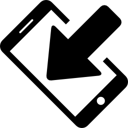 Smartphone receiving sign icon