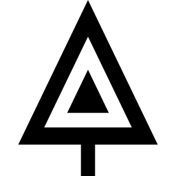 arbre de noël à deux triangles Icône