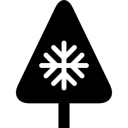 Christmas tree with a snowflake icon
