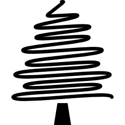 dessin d'arbre de noël Icône