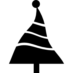 Árbol de navidad doblado icono